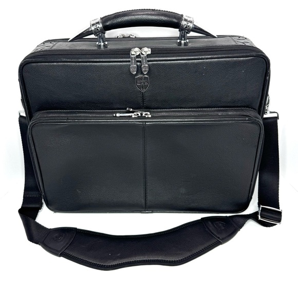 Zeyner Motoring Collection Briefcase Laptop Shoulder Strap Bag Black